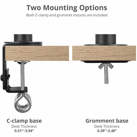 SIIG Articulating Dual Monitor Desk Mount - 13" to 27"