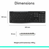 Logitech K270 Wireless Keyboard for Windows, 2.4 GHz Wireless, Full-Size, Number Pad, Black