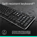 Logitech K270 Wireless Keyboard for Windows, 2.4 GHz Wireless, Full-Size, Number Pad, Black