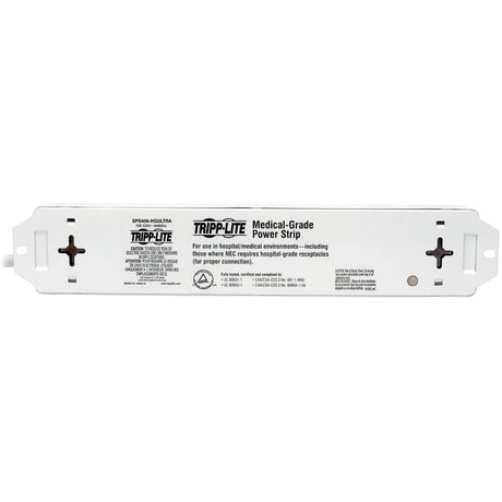 Eaton Tripp Lite Series Safe-IT UL 60601-1 Medical-Grade Surge Protector for Patient-Care Vicinity, 4x Hospital-Grade Outlets, 15 ft. Cord, Antimicrobial Protection