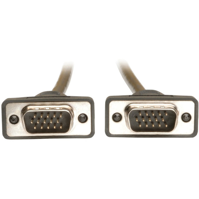 Eaton Tripp Lite Series Low-Profile VGA High-Resolution RGB Coaxial Cable (HD15 M/M), 3 ft. (0.91 m)