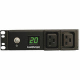 Eaton Tripp Lite Series 3.7kW Single-Phase Local Metered PDU, 208/230V (8 C13 & 2 C19), C20 / L6-20P Adapter, 12 ft. (3.66 m) Cord, 1U Rack-Mount, TAA