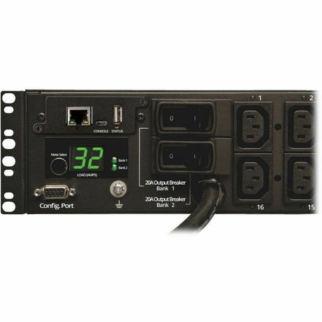 Eaton 7.4kW Single-Phase Switched PDU, LX Interface, 230V Outlets (16-C13), IEC-309 Blue 230V 32A, 3.6m Cord, 2U Rack-Mount, TAA