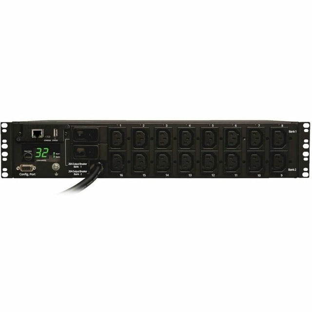 Eaton 7.4kW Single-Phase Switched PDU, LX Interface, 230V Outlets (16-C13), IEC-309 Blue 230V 32A, 3.6m Cord, 2U Rack-Mount, TAA