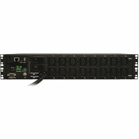 Eaton 7.4kW Single-Phase Switched PDU, LX Interface, 230V Outlets (16-C13), IEC-309 Blue 230V 32A, 3.6m Cord, 2U Rack-Mount, TAA