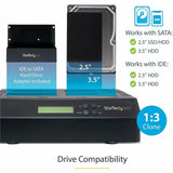 StarTech.com 4-Bay Hard Drive Duplicator and Eraser, External HDD/SSD Cloner / Copier / Wiper Tool, USB 3.0/eSATA to SATA Docking Station