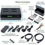 StarTech.com 4-Bay Hard Drive Duplicator and Eraser, External HDD/SSD Cloner / Copier / Wiper Tool, USB 3.0/eSATA to SATA Docking Station