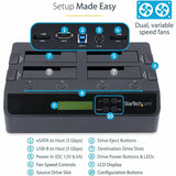 StarTech.com 4-Bay Hard Drive Duplicator and Eraser, External HDD/SSD Cloner / Copier / Wiper Tool, USB 3.0/eSATA to SATA Docking Station