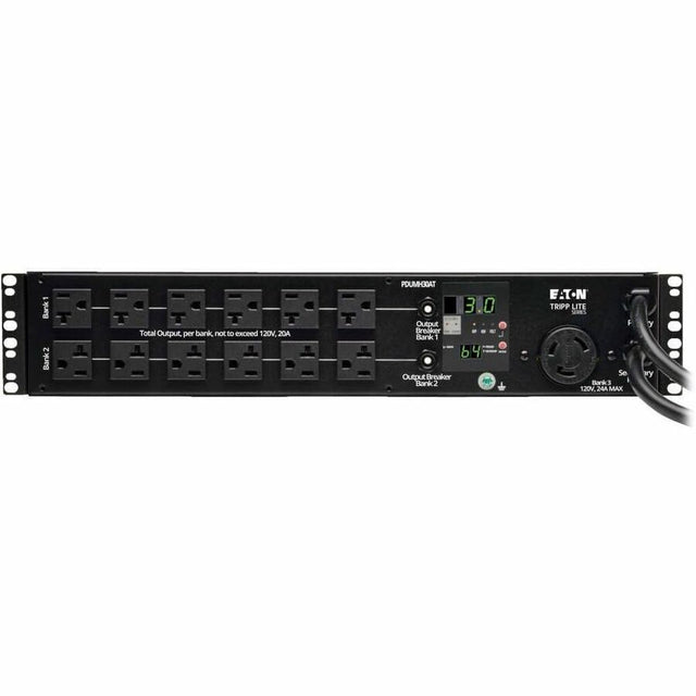 Eaton Tripp Lite Series 2.9kW Single-Phase Local Metered Automatic Transfer Switch PDU, 2 120V L5-30P Inputs, 24 5-15/20R & 1 L5-30R Outputs, 2U, TAA