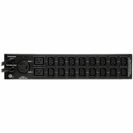Eaton Tripp Lite Series 5.8kW Single-Phase Local Metered Automatic Transfer Switch PDU, Two 200-240V L6-30P Inputs, 16-C13 2-C19 & 1 L6-30R Outlet, 2U, TAA