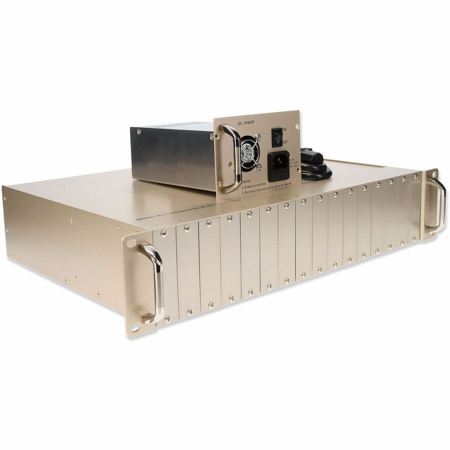 AddOn 19 inch Unmanaged Media Converter Chassis with 16-Slot Rack Mount