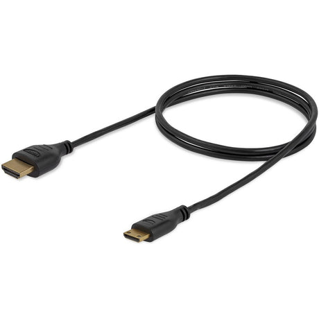 StarTech.com 3ft Mini HDMI to HDMI Cable with Ethernet, 4K 30Hz High Speed Slim Mini HDMI 1.4 (Type-C) Device to HDMI Adapter Cable/Cord