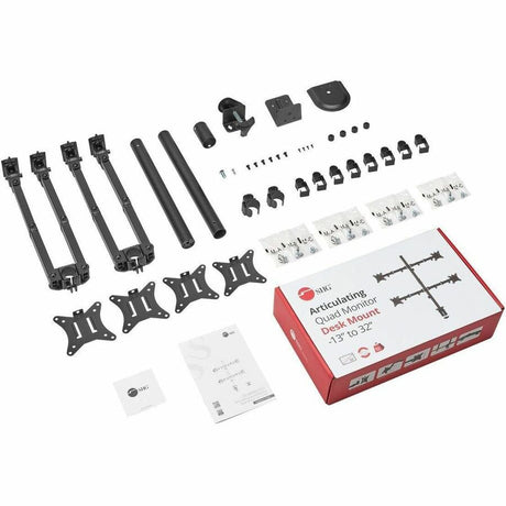 SIIG Articulating Quad Monitor Desk Mount - 13" to 32"