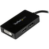 StarTech.com Travel A/V adapter - 3-in-1 Mini DisplayPort to DisplayPort DVI or HDMI converter