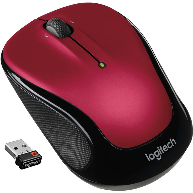 Logitech M325 Wireless Mouse, 2.4 GHz with USB Unifying Receiver, 1000 DPI Optical Tracking, 18-Month Life Battery, PC / Mac / Laptop / Chromebook (Red)