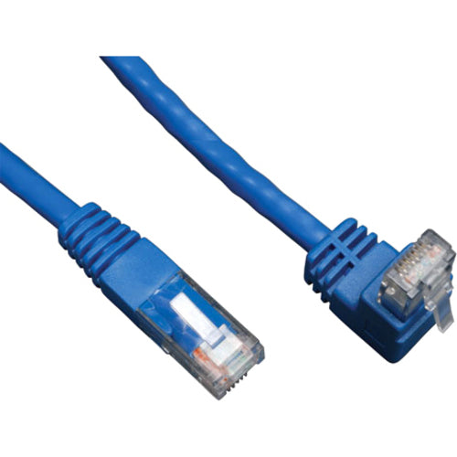 Eaton Tripp Lite Series Up-Angle Cat6 Gigabit Molded UTP Ethernet Cable (RJ45 Right-Angle Up M to RJ45 M), Blue, 5 ft. (1.52 m)