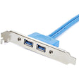 StarTech.com 2 Port USB 3.0 (5Gbps) A Female Slot Plate Adapter