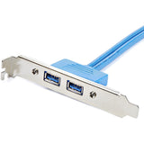 StarTech.com 2 Port USB 3.0 (5Gbps) A Female Slot Plate Adapter