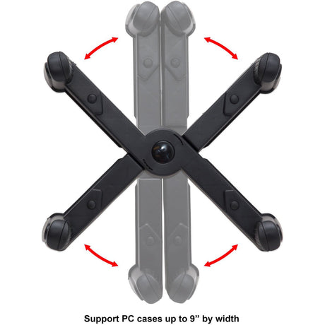 SYBA Multimedia Plastic Stand for ATX Case with Adj. Width with Caster wheels