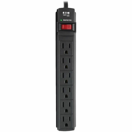 Eaton Tripp Lite Series Protect It! 6-Outlet Surge Protector, 6 ft. Cord, 360 Joules, Diagnostic LED, Black Housing