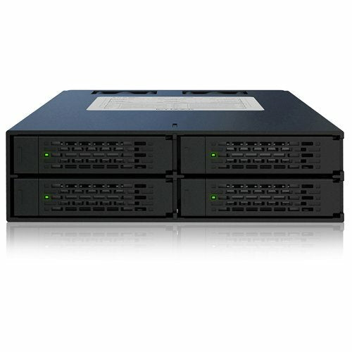 Icy Dock MB994SP-4S Drive Bay Adapter Serial ATA, Serial Attached SCSI (SAS) - Serial ATA Host Interface Internal - Matte Black