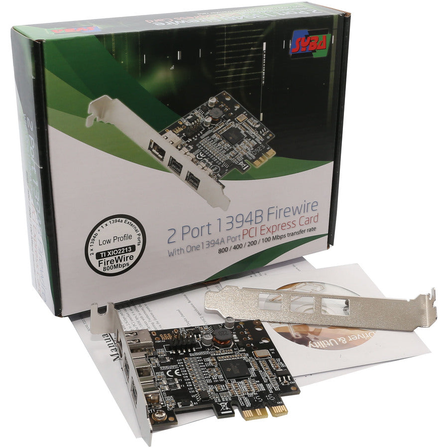 SYBA Multimedia 2 Port 1394B Firewire and1 Port 1394A PCI-e 1.0 x1 Card