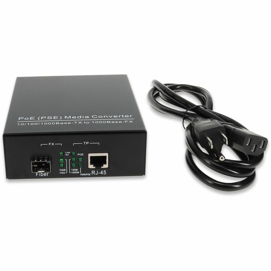 AddOn 10/100/1000Base-TX(RJ-45) to 1000Base-SX(SC) MMF 850nm 550m POE Media Converter