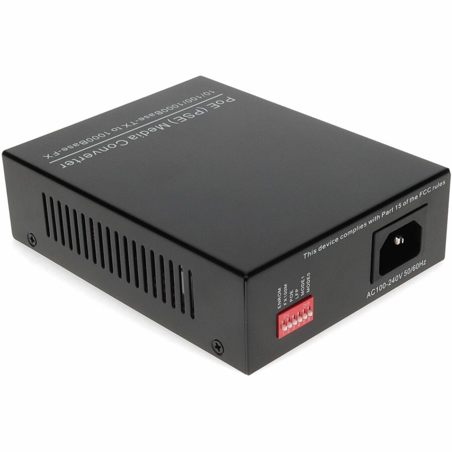 AddOn 10/100/1000Base-TX(RJ-45) to 1000Base-LX(SC) SMF 1310nm 10km POE Media Converter