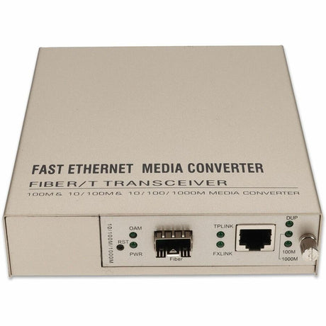 AddOn 10/100/1000Base-TX(RJ-45) to Open SFP Port Managed Media Converter