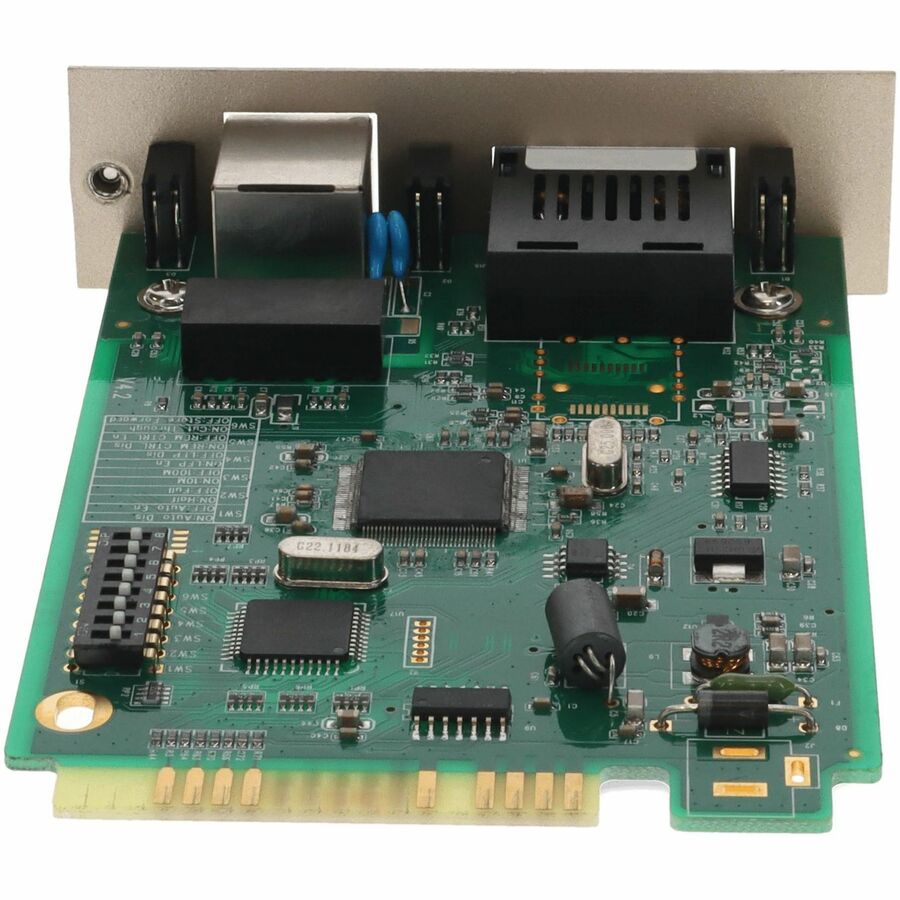 AddOn 10/100Base-TX(RJ-45) to 100Base-LX(SC) SMF 1310nm 20km Media Converter Card for our rack or Standalone Systems