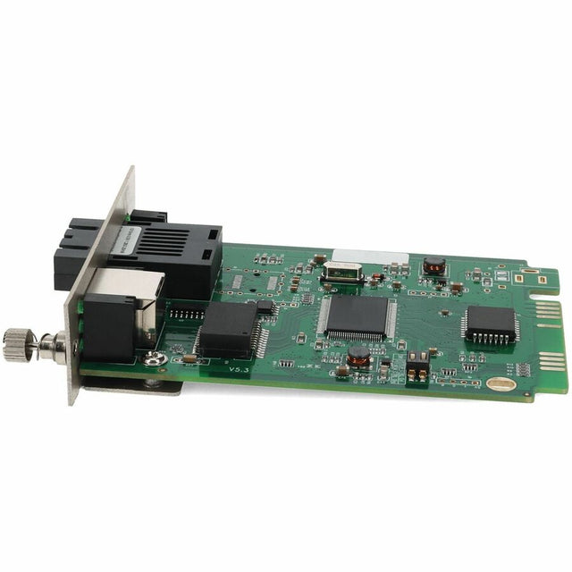 AddOn 10/100/1000Base-TX(RJ-45) to 1000Base-LX(SC) SMF 1310nm 20km Media Converter Card for our rack or Standalone Systems