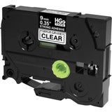 Brother HGES1215PK Black on Clear Extra-Strength Adhesive Label Tape