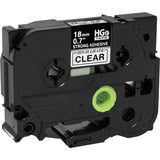 Brother HGES1415PK Black on Clear Extra-Strength Adhesive Label Tape