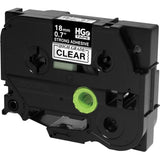 Brother HGES1415PK Black on Clear Extra-Strength Adhesive Label Tape