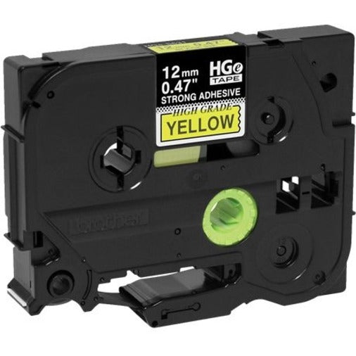 Brother HGES6315PK Black on Yellow Extra-Strength Adhesive Label Tape
