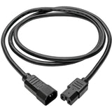 Eaton Tripp Lite Series Power Cord C14 to C15 - Heavy-Duty, 15A, 250V, 14 AWG, 6 ft. (1.83 m), Black
