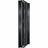 Performance,Vertical Cable Manager for 2 & 4 Post Racks, 84"H x 6"W, Double-Sided with Doors
