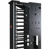 Performance,Vertical Cable Manager for 2 & 4 Post Racks, 84"H x 6"W, Double-Sided with Doors