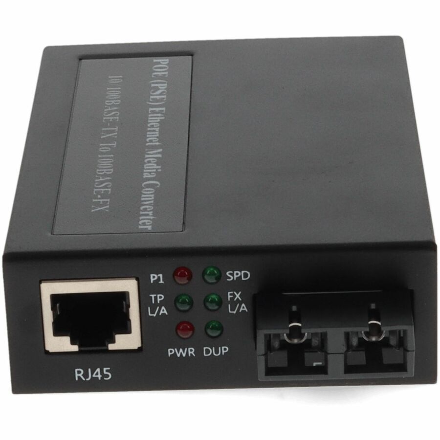 AddOn 10/100Base-TX(RJ-45) to 100Base-FX(SC) MMF 1310nm 2km POE Media Converter
