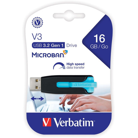 16GB Store 'n' Go&reg; V3 USB 3.2 Gen 1 Flash Drive - Blue