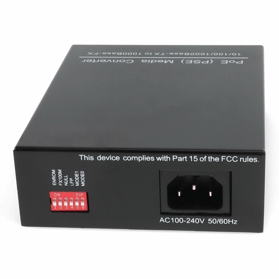 AddOn 10/100/1000Base-TX(RJ-45) to 1000Base-BXD(ST) BiDi SMF 1550nm/1310nm 20km POE Media Converter