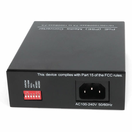 AddOn 10/100/1000Base-TX(RJ-45) to 1000Base-BXD(ST) BiDi SMF 1550nm/1310nm 20km POE Media Converter