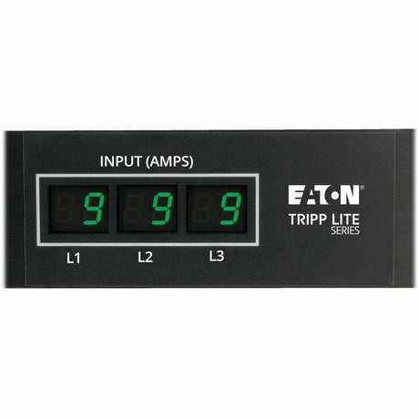 Eaton Tripp Lite Series 8.6kW 3-Phase Local Metered PDU, 208/120V Outlets (36 C13, 6 C19, 6 5-15/20R), 208V L21-30P, 6 ft. (1.83 m) Cord, 0U Vertical, TAA