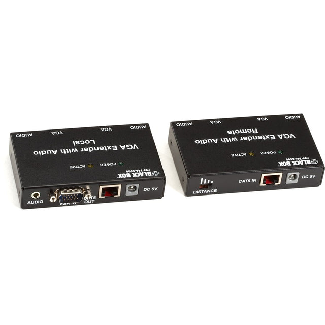 Black Box VGA Extender Kit with Audio, 2-Port Local, 2-Port Remote