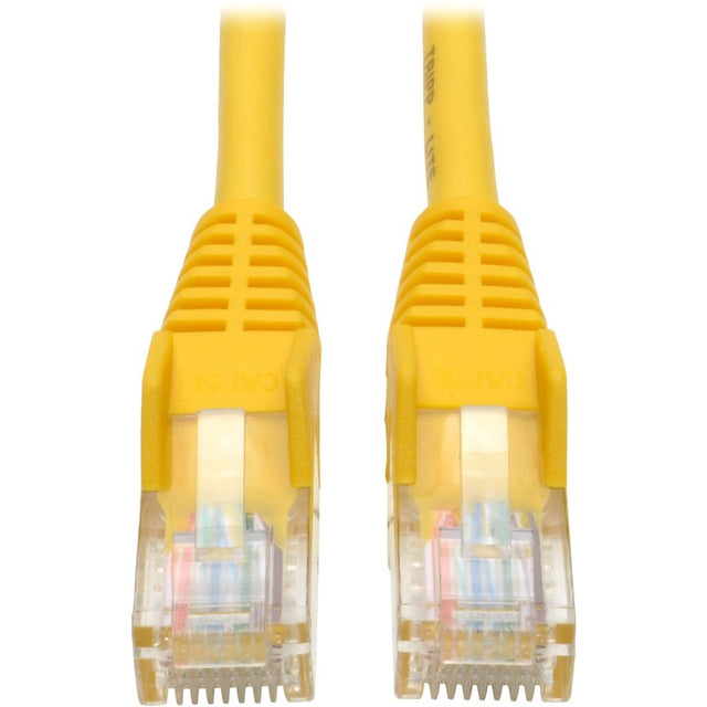 Eaton Tripp Lite Series Cat5e 350 MHz Snagless Molded (UTP) Ethernet Cable (RJ45 M/M), PoE - Yellow, 15 ft. (4.57 m)
