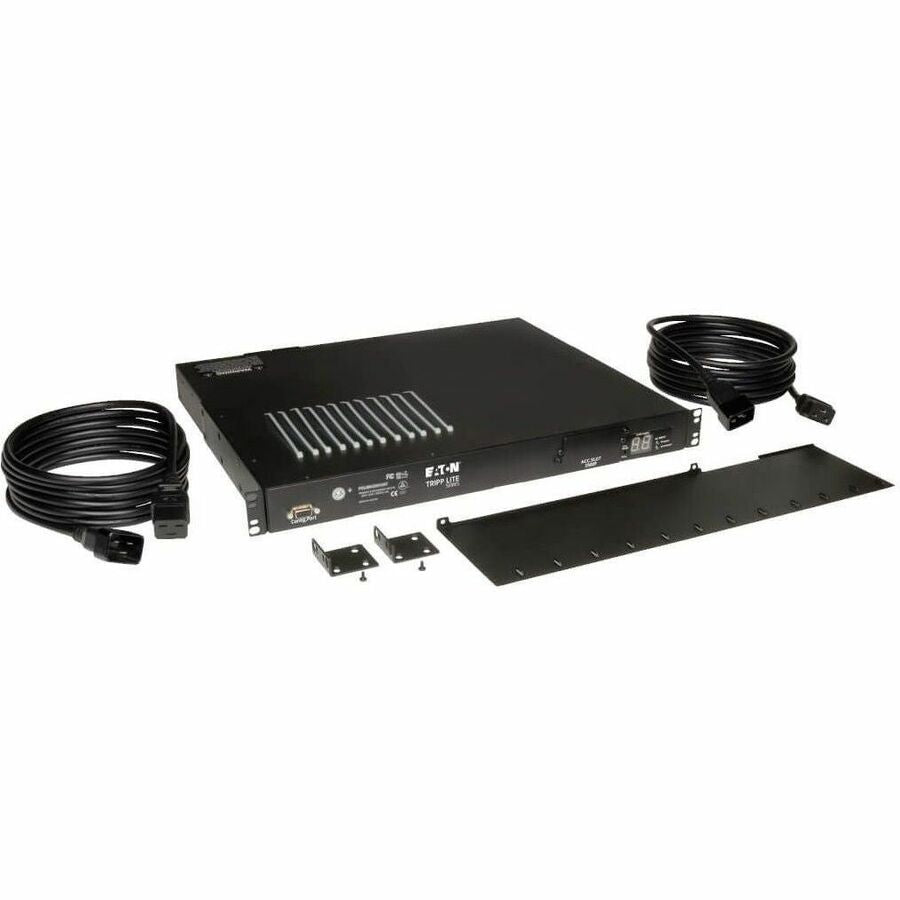 Eaton Tripp Lite Series 3.8kW Single-Phase Local Metered Automatic Transfer Switch PDU, Two 200-240V C20 Inlets, 8 C13 & 2 C19 Outputs, 1U, TAA