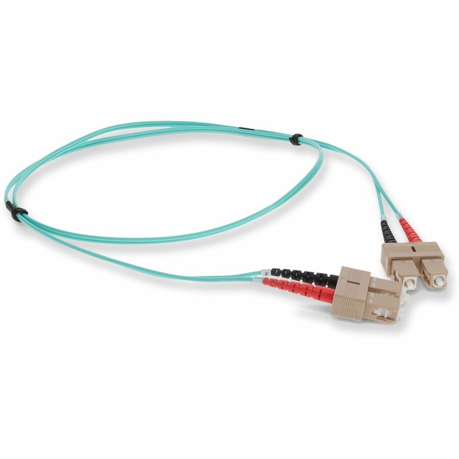AddOn 3m SC (Male) to SC (Male) Aqua OM3 Duplex Fiber OFNR (Riser-Rated) Patch Cable