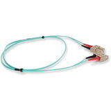 AddOn 5m SC (Male) to SC (Male) Aqua OM3 Duplex Fiber OFNR (Riser-Rated) Patch Cable