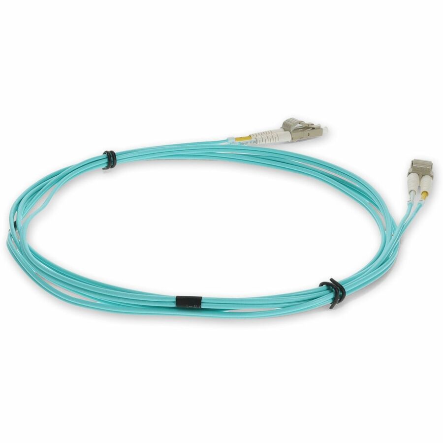 AddOn 6m LC (Male) to LC (Male) Aqua OM3 Duplex Fiber OFNR (Riser-Rated) Patch Cable