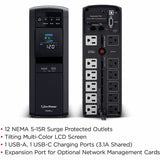 CyberPower CP1500PFCLCDTAA TAA Compliant UPS System